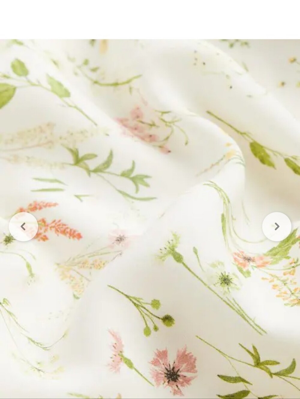 H&M Cream Floral Ruffle-Hem Dress - Picture 8 of 10